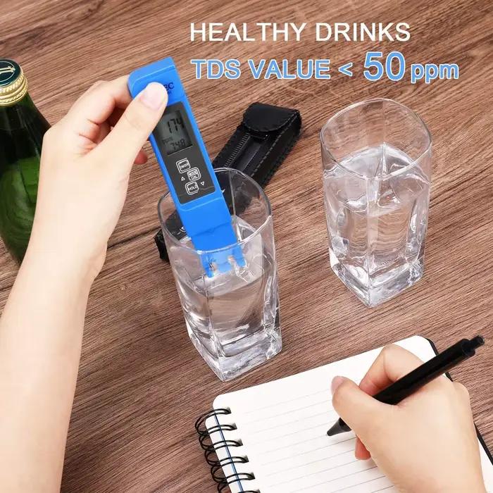PH mètre et TDS testeur numérique de qualité de l'eau 0-14 testeur de PH 0-9990PPM TDS & EC LCD pure