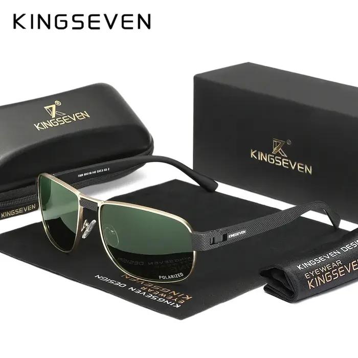 KINGSEVEN hommes lunettes de soleil polarisées UV400 mode Vintage rétro Rectangle classique lunettes