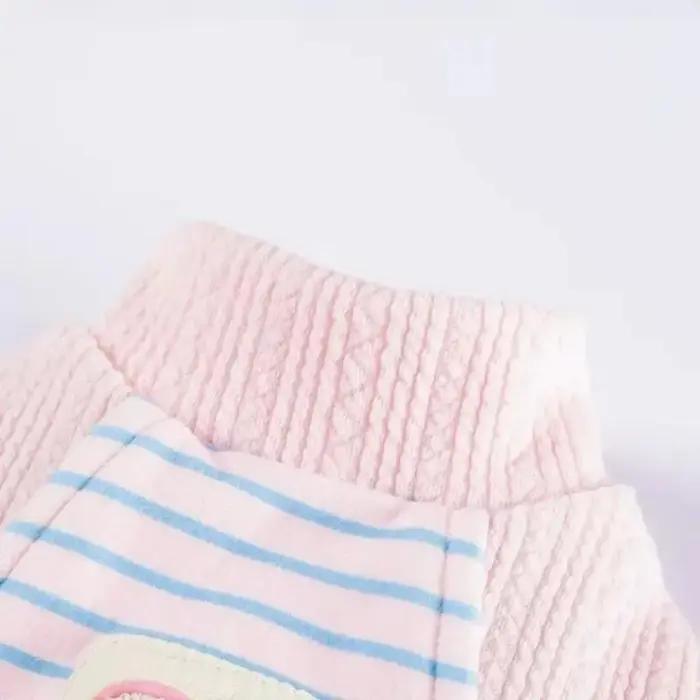 Pull rayé chaud pour chiot, sous-vêtement doux et confortable pour chien avec anneau en D, sweat-shirt pour chien pour activités de plein air