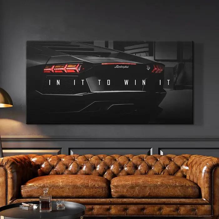 Chase Your Dream – toile et affiche de motivation de voiture de sport de luxe