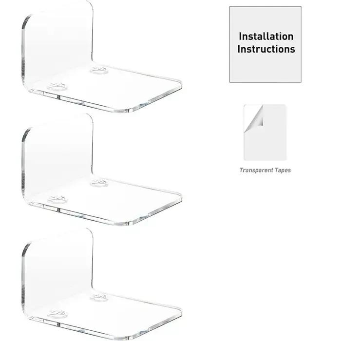 Étagère pour caméra de Surveillance, 3 pièces, support mural adhésif en acrylique, support de rangem