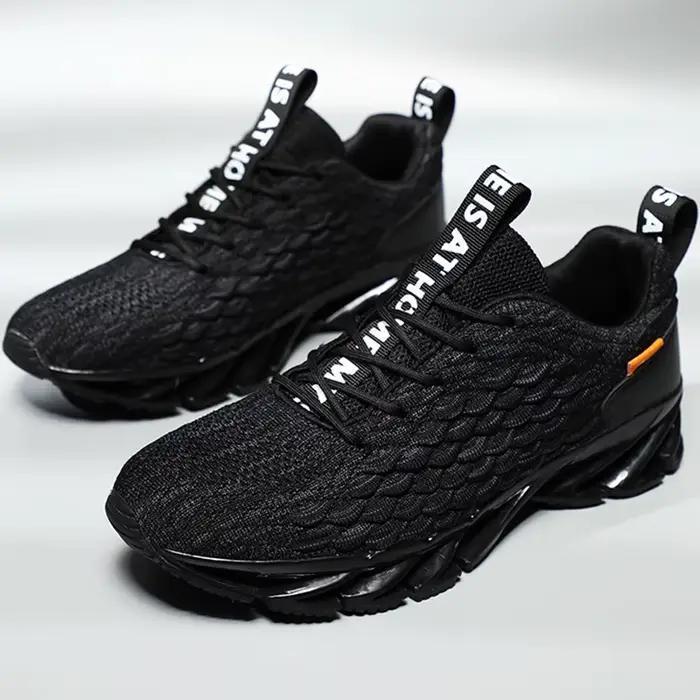 Chaussures de course coordonnantes respirantes pour hommes, à la mode, légères, à lacets, résistante