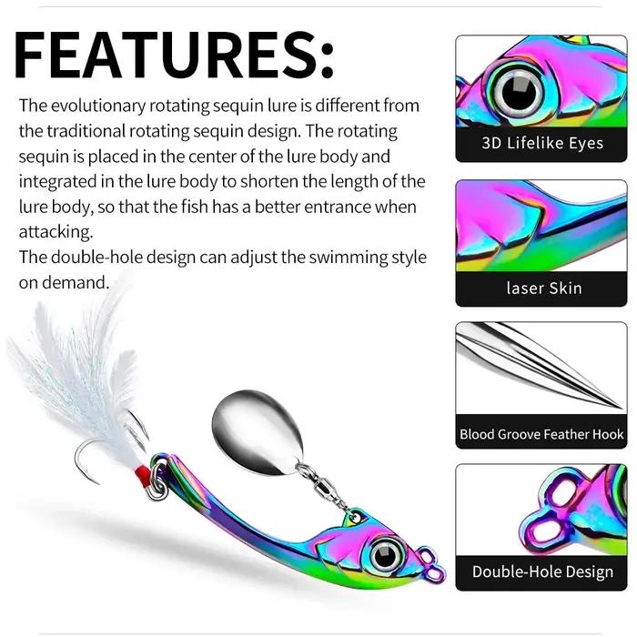 Spinner appât 7g 10g 15g métal Vib leurre de pêche à la traîne cuillère rotative Wobbler coulant app