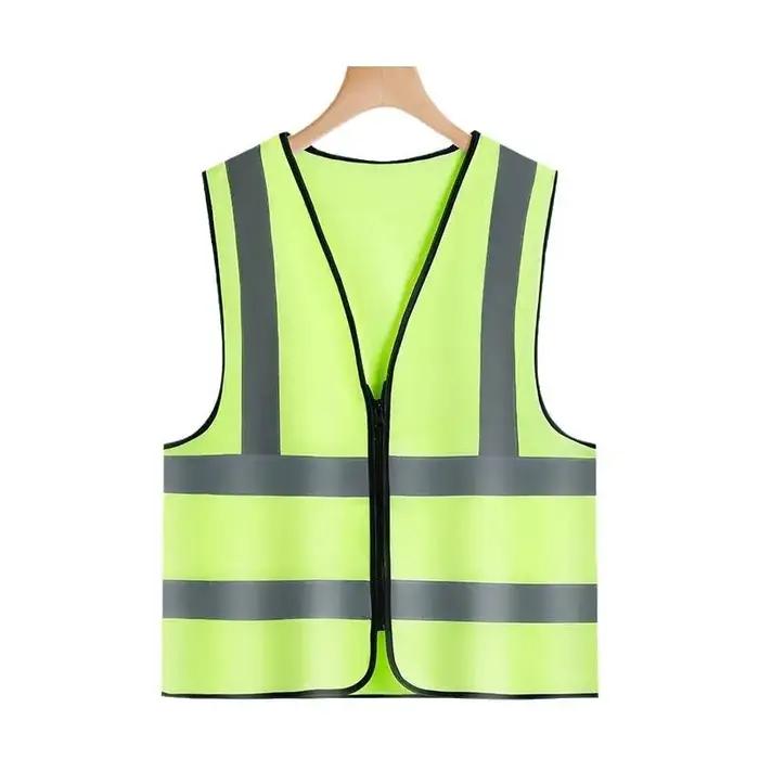 Gilet de sécurité à fermeture éclair 120g, pour travaux de circulation routière, soudeur de Construction, gilet de réparateur automobile, veste de cyclisme