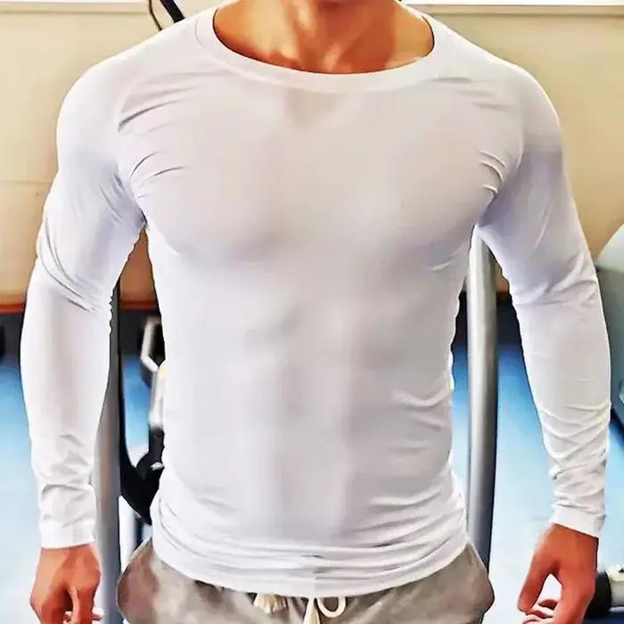 Hommes femmes enfants enfants garçon fille Compression course longue t-shirt Fitness Sport basket-ba