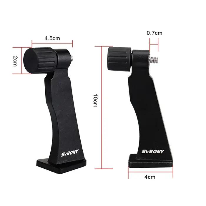 Adaptateur trépied SVBONY SV110 métal noir filetage 1/4" pour jumelles chasse observation stable