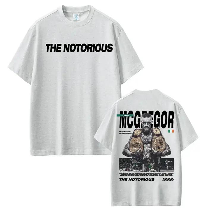 T-shirt The Notorious Conor McGregor Merch pour hommes, vêtement mode gothique rétro années 90, ample surdimensionné 100% coton four seasons adapté voyage et occasions sociales