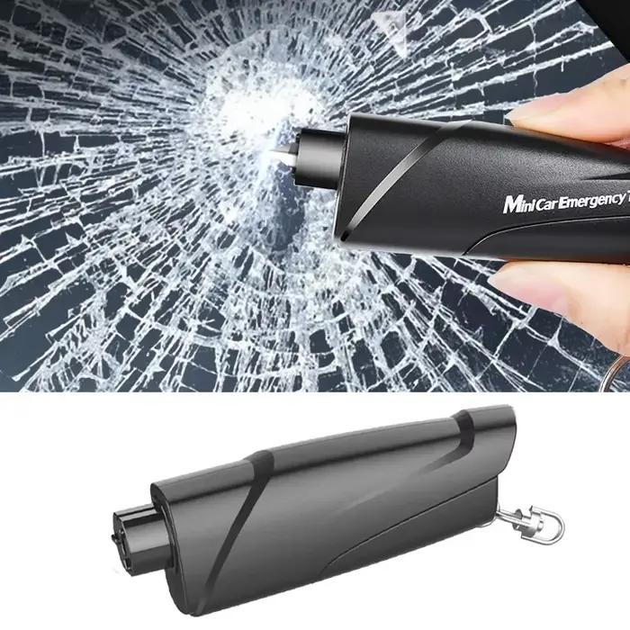 Marteau de sécurité pour voiture, kit de secours d'urgence, couteau porte-clés, coupe-ceinture de sécurité, brise-vitre, marteau de secours en cas d'urgence