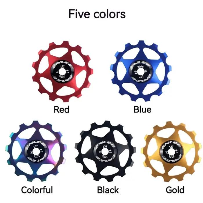 ENLEE vélo en alliage d'aluminium roue de guidage poulie dérailleur arrière 11T 13T Guide vtt roulement en céramique