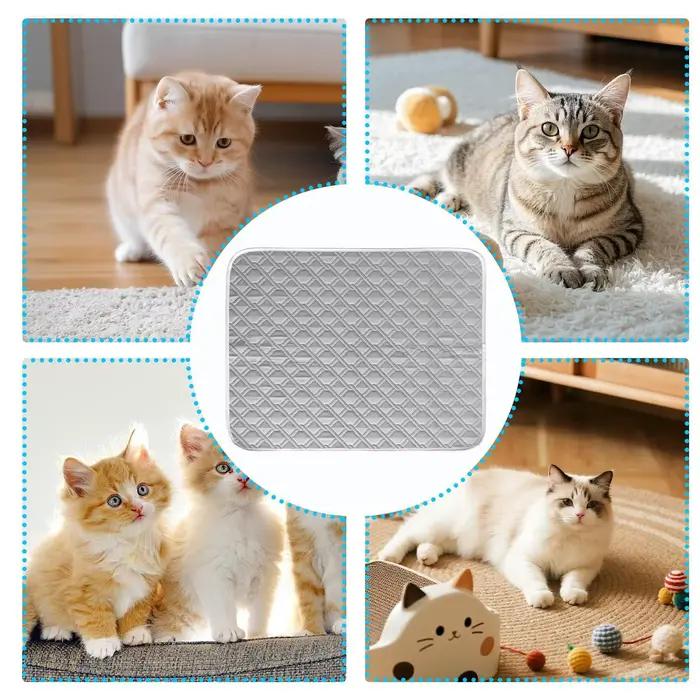 Tapis rafraîchissant pour animaux de compagnie housses de lit et de tapis fibres bleu gris pour chiens chats repos confortable été occasions spéciales
