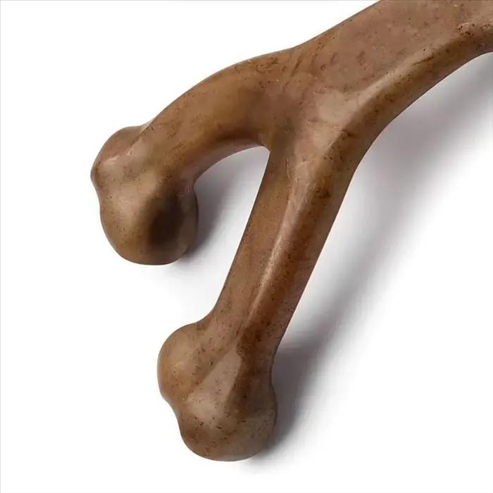 Jouet à mâcher en nylon pour chiens agressifs goût cacahuète durable et sécuritaire pour jouer et nettoyer les dents occassions spéciales chiens chiots grandes races