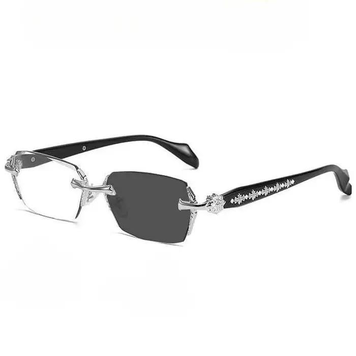 Lunettes de myopie photochromiques sans cadre haut de gamme