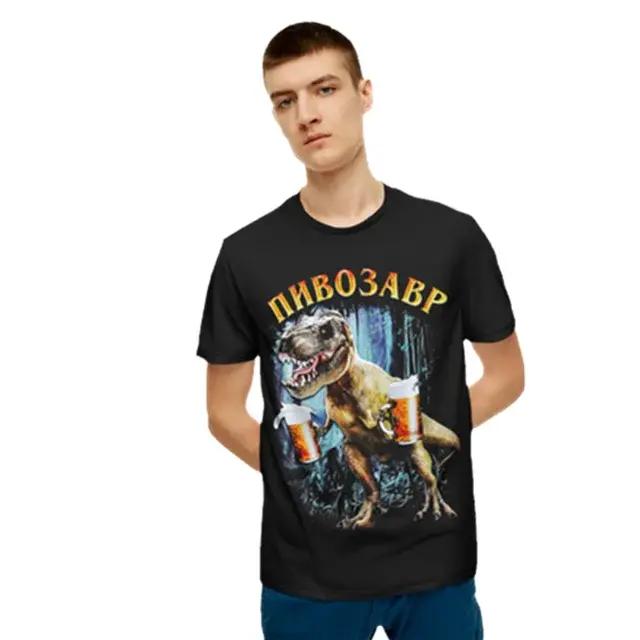 Pivosaure – T-Shirt imprimé pour homme, 100% coton, grande taille
