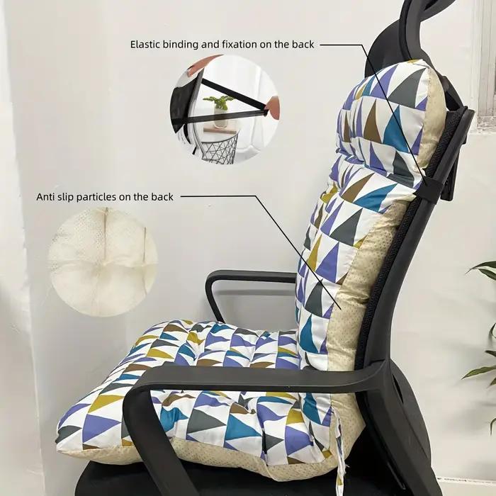 Coussin de chaise de bureau ergonomique avec support de dossier intégré – Convient à une utilisation multifonctionnelle des sièges de maison et d'auto