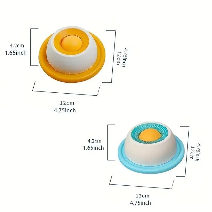 Tapis de léchage pour chien avec boule rotative pour alimentation lente | Jouet pour chiot en forme de pot de yaourt à