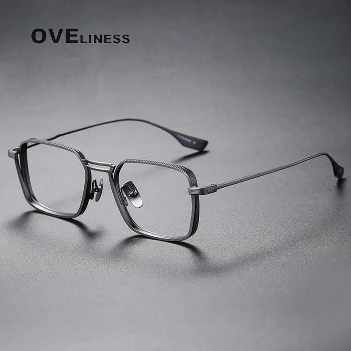 Mode pur titane lunettes cadre hommes femmes marque Design ultraléger montures
