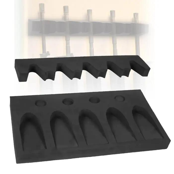 Support mural pour 5 fusils avec base en mousse, support pour fusils de chasse, accessoires de chasse, rangement pour armes à feu