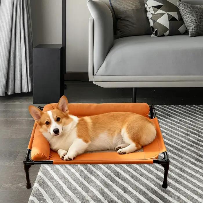 Lit pour chien polyvalent avec cadre métallique