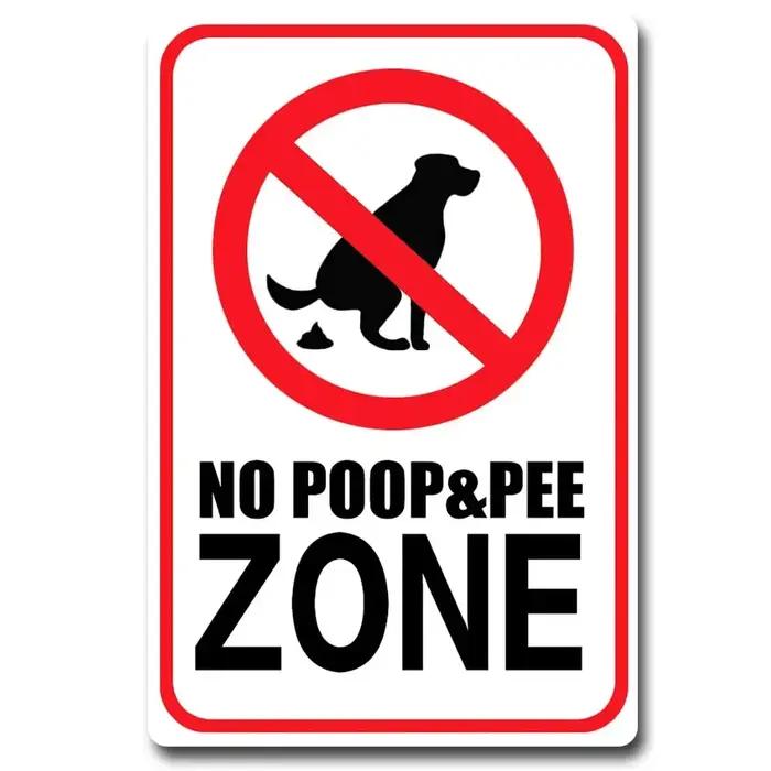 Panneau en fer blanc, veuillez noter pas de chien