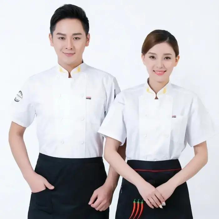 Vêtements de travail pour chef de cuisine, vêtements d'été à manches courtes, vêtements pour hôtel, restaurant, cafétéria, boulangerie, pâtisserie, vêtements de chef spécialisé