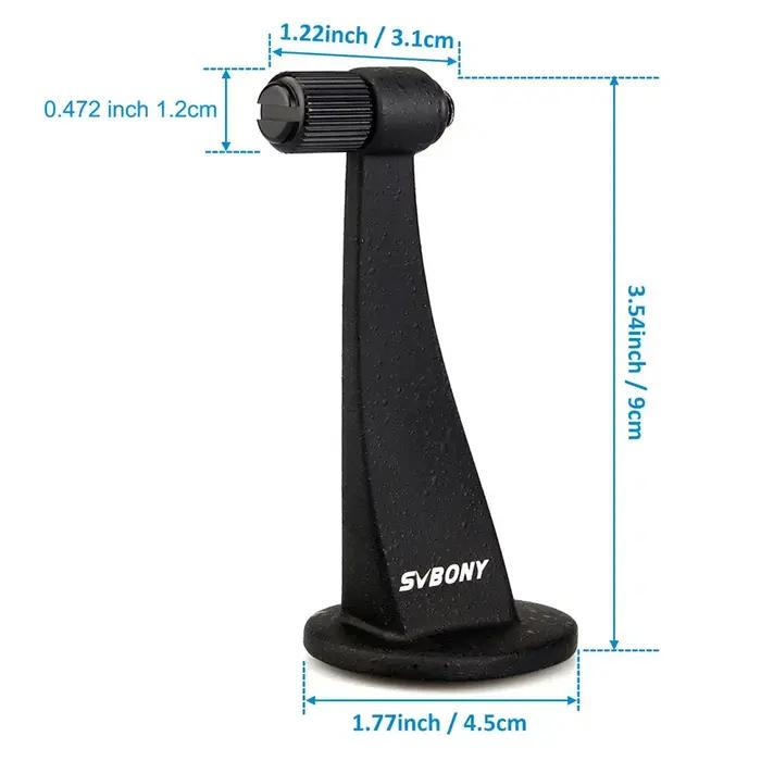 Adaptateur trépied SVBONY SV111 métal pour jumelles télescope filetage 1/4 pouce avec bague caoutchouc F9182A
