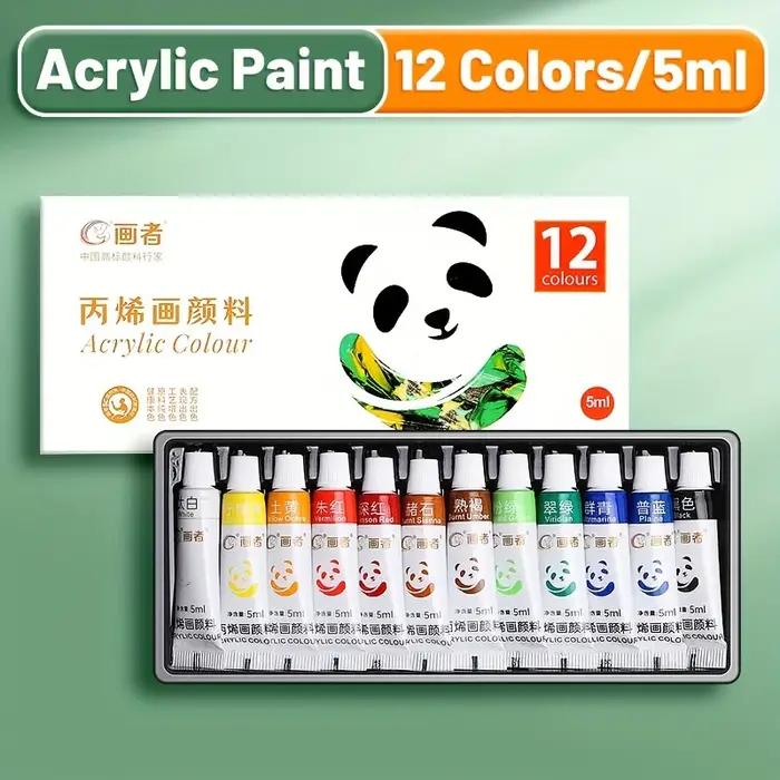 Ensemble de peinture acrylique 12/18/24 couleurs, ne se décolore pas, spécialement conçu pour la peinture murale, le bricolage, les chaussures textiles, le graffiti, les étudiants en art
