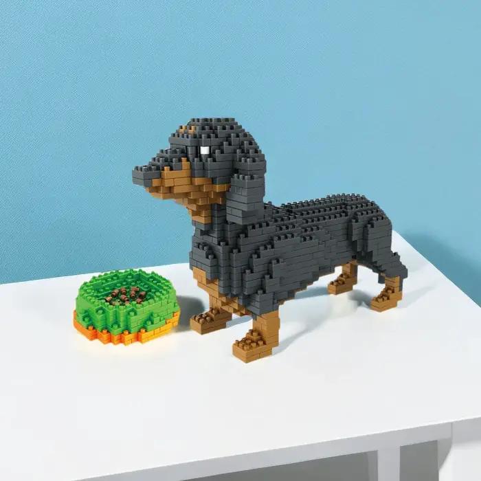Jouet de bloc de construction pour chien mini teckel ultra mignon : cadeau préféré