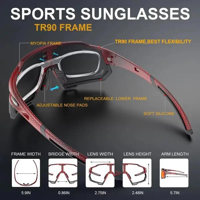 Lunettes de soleil polarisées photochromiques pour hommes