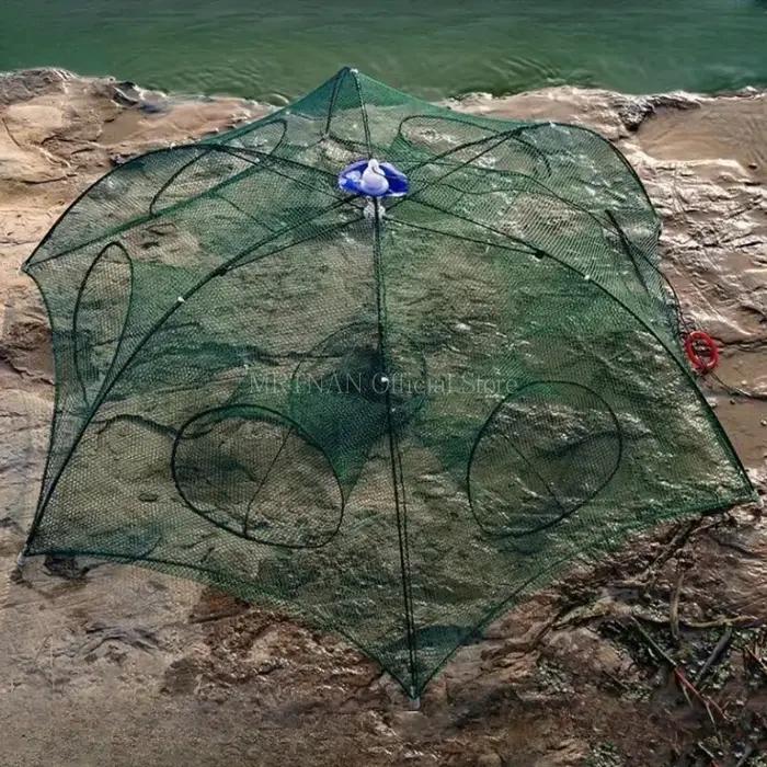 Filet de lancer pliable en monofilament hexagonal pour pêche de petites tailles poissons écrevisses crevettes et autres trésors aquatiques occasions spéciales