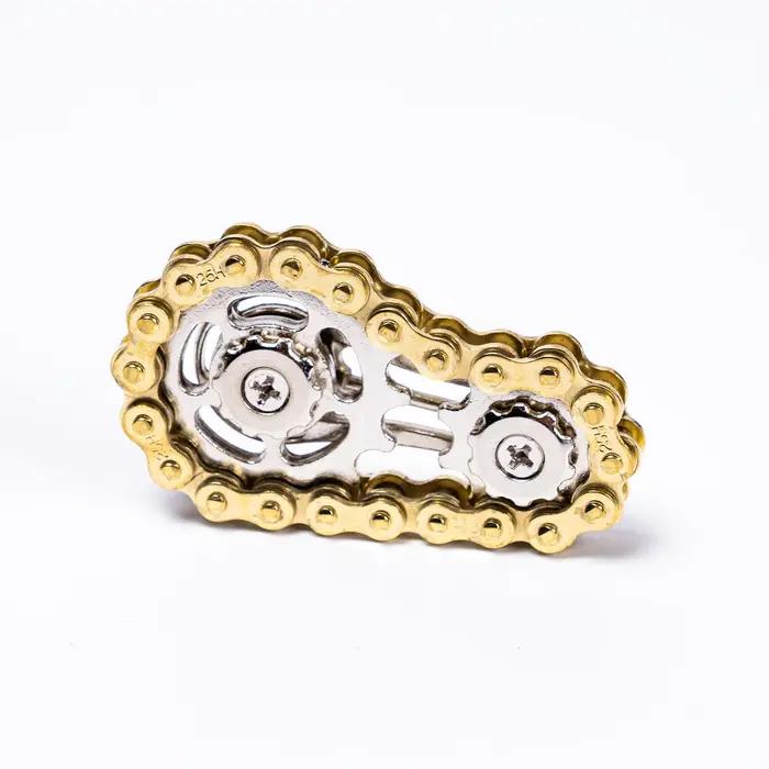 Pignons volant d'inertie gyroscope Fidget Spinner anti-stress anxiété chaînes de vélo en métal EDC