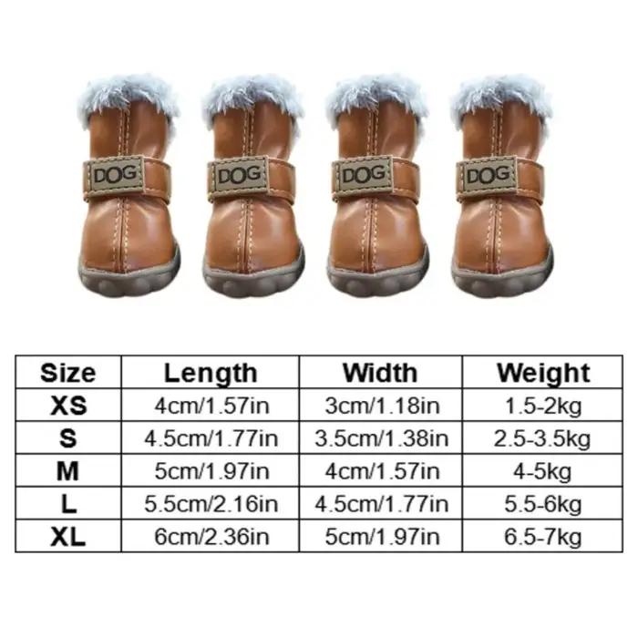 Bottes de neige chaudes pour animaux de compagnie