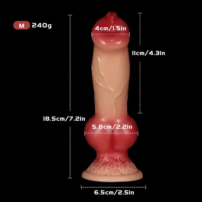 Énorme Godemichet Réaliste en Forme de Loup Grand Chien, Plug Anal, Masseur de Point G et de Prostat