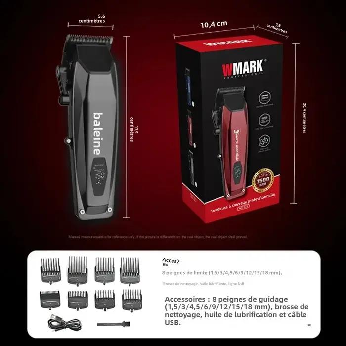 WMARK NG-125 tondeuse à cheveux professionnelle 7500 tr/min
