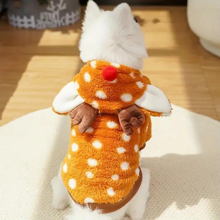 AdTosReindeer-Costume pour animaux de compagnie avec chapeau pour chiens et chats de race moyenne