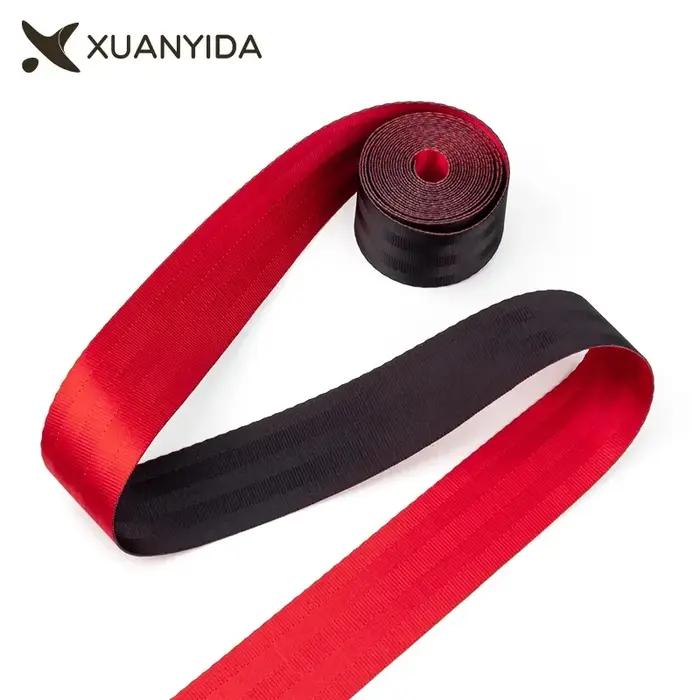 Ruban de ceinture de sécurité de voiture rouge et noir