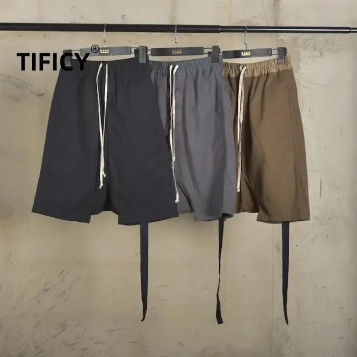 Coton Shorts hommes haute rue foncé classique tricoté mince été Haren entrejambe pantalon jeunesse mode tendance