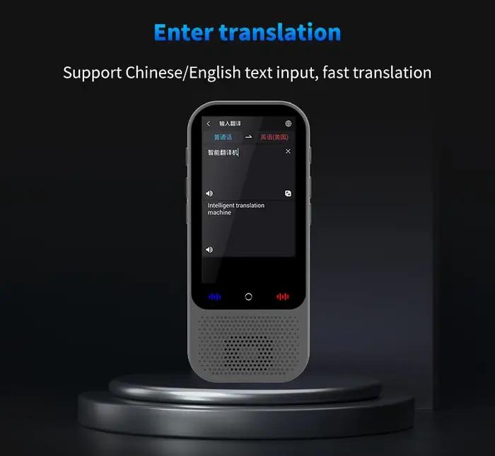 Traducteur intelligent T22 portable grand écran traduction temps réel ChatGPT photo voix 40 langues voyage