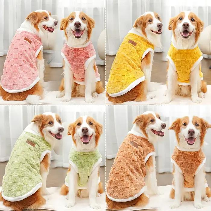 Vêtements en flanelle de haute qualité pour grands chiens confortables et élégants pour hiver et autres occasions spéciales