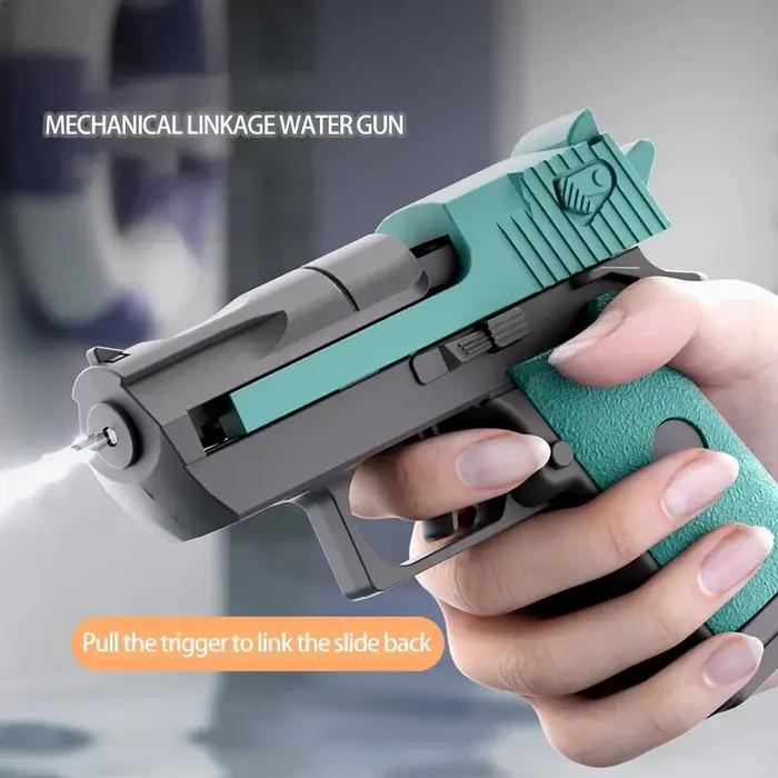 Mini pistolet à eau mécanique tir continu pistolet à eau manuel pour l'été tir en piscine jeux de plein air jouets cadeaux pour adolescents et adultes occasions spéciales