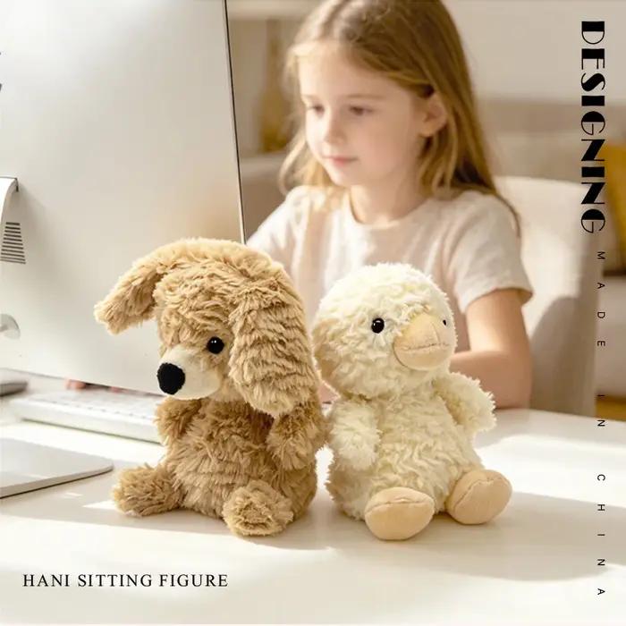 Jouets en peluche chien, canard, animaux moelleux, poupées en peluche, jouets de décoration pour la maison, jouets d'accompagnement pour enfants, jouets pour le sommeil, Kawaii, cadeaux d'anniversaire