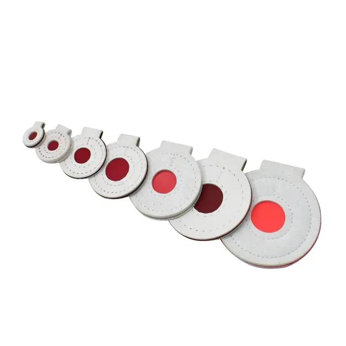 Ensemble Bullseye d'entraînement au tir cible suspendue en cuir sept pièces pour tir personnel et groupes occasions spéciales