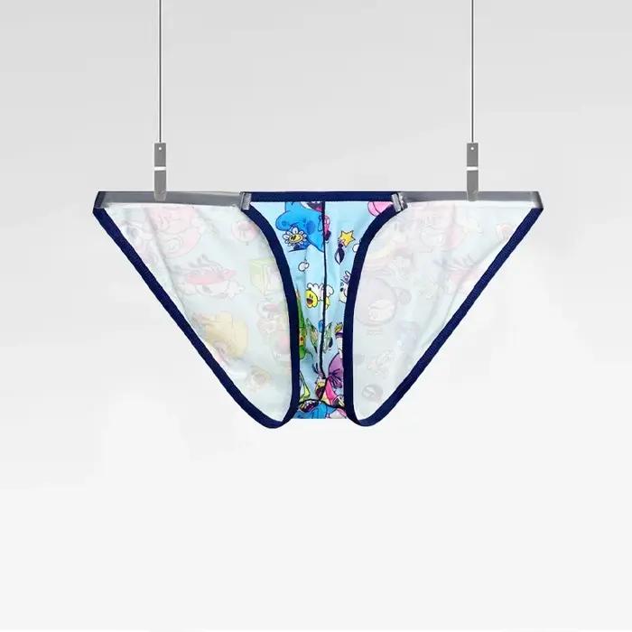Caleçons imprimés de dessins animés amusants pour hommes sous-vêtements confortables en nylon et coton ajustés pour homme occasions spéciales