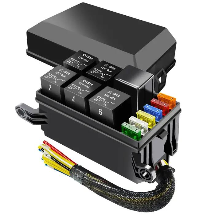 Kit universel étanche pour voiture et camion, boîte de citations de fusibles, 6 emplacements, nuits, ATC, ATO, 12V, 6 voies