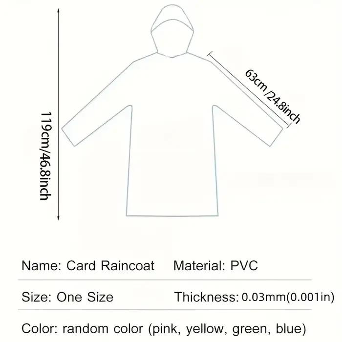 5/10 pièces de ponchos de pluie d'urgence portables pour la randonnée