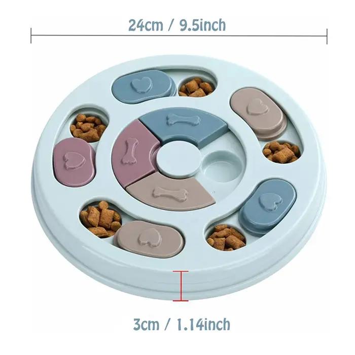 Bol de cachette en plastique pour chien distributeur lent jouet éducatif pour chiots et adultes occuper soulager l'ennui interagir avec la nourriture
