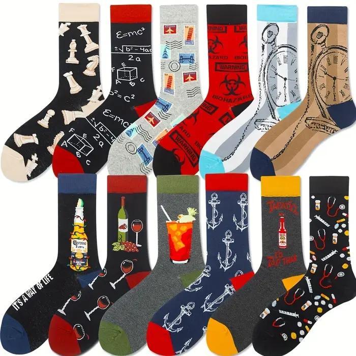 Chaussettes longues pour homme imprimées outils - Design personnalisé unique et original pour style décalé