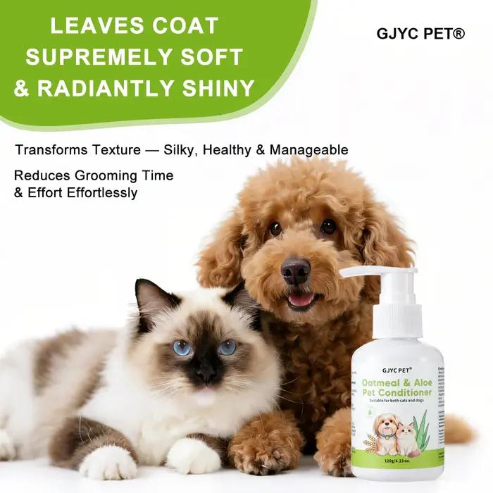 Après-shampooing pour chien et chat à peau sensible formule hydratante démêlante avoine naturelle aloé vera parfum longue durée bain soins pelage doux brillant occasions spéciales