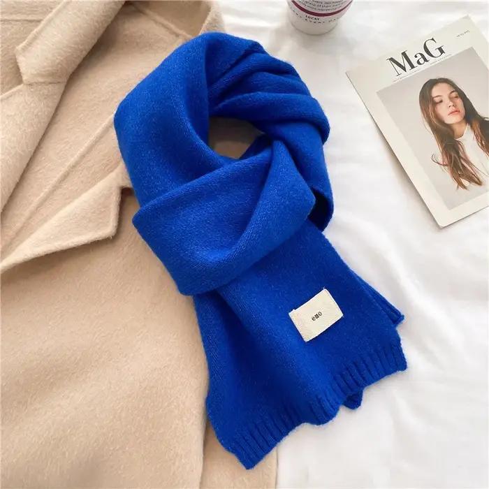 Femmes coréennes foulards en cachemire dame hiver épaissir chaud doux Pashmina châles enveloppes fem