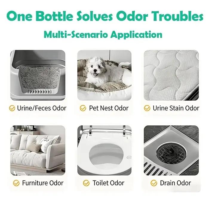 Spray anti-odeur d'urine pour animaux de compagnie formule douce efficace neutralise odeurs tenaces pour chiens et chats occasions spéciales entretien facile