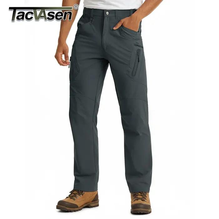 Pantalon randonnée travail TACVASEN léger nylon séchage rapide pêche cargo outdoor